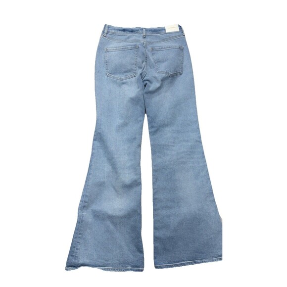 Express 70s Flare Mid Rise Jeans Womens Size 6S Medium Wash New - Picture 2 of 10